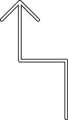 Zigzag Arrow Vector Icon