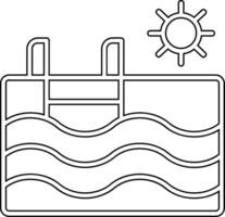 icono de vector de piscina