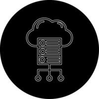 icono de vector de servidor de nube