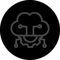 Cloud Server Settings Vector Icon