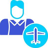 Flight Attendant Vector Icon