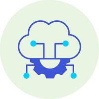 Cloud Server Settings Vector Icon