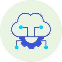 Cloud Server Settings Vector Icon