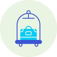 Luggage Cart Vector Icon