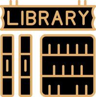 icono de vector de biblioteca