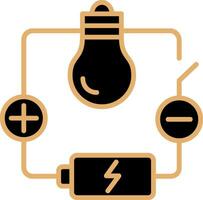 icono de vector de circuito eléctrico