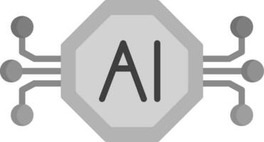 icono de vector de inteligencia artificial