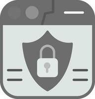 icono de vector de protección de datos