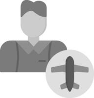 icono de vector de auxiliar de vuelo