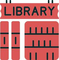 icono de vector de biblioteca