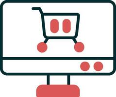 icono de vector de carrito de compras