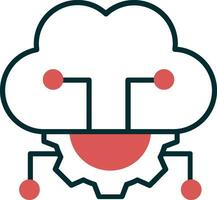 Cloud Server Settings Vector Icon