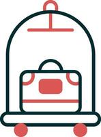 Luggage Cart Vector Icon