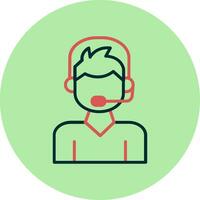 Call Center Agent Vector Icon