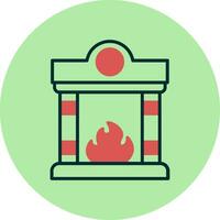 icono de vector de chimenea