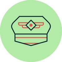 Pilot Hat Vector Icon