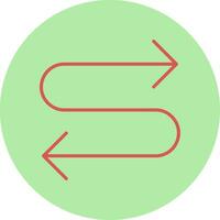 Zigzag Arrow Vector Icon