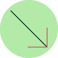 Down Right Arrow Vector Icon
