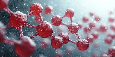 ai generado generativo ai, resumen molecular forma, soltero aminado ácido molécula. química medicina educación foto