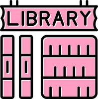 icono de vector de biblioteca