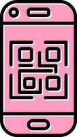 icono de vector de código qr