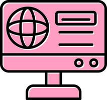 icono de vector de computadora