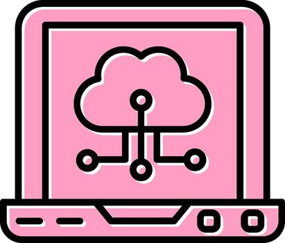 icono de vector de computación en la nube