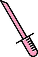 icono de vector de katana