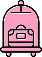 Luggage Cart Vector Icon