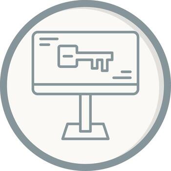 icono de vector de computadora