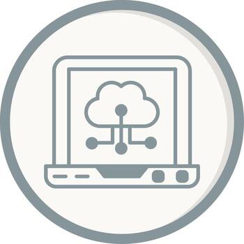 icono de vector de computación en la nube