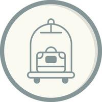 Luggage Cart Vector Icon