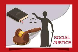 social justicia o humano derechos. vector