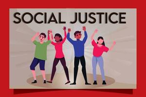 Social justice or human rights. vector