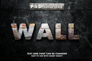 Stone Editable Text Effect psd