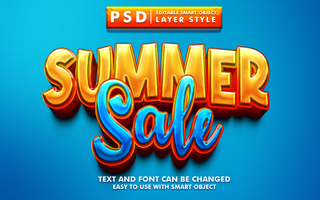 Summer Editable Text Effect psd