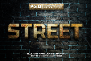 Urbain modifiable texte effet psd