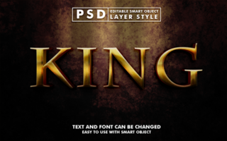 King Editable Text Effect psd