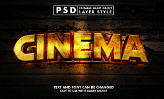 films modifiable texte effet psd