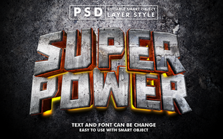 Heroes Editable Text Effect psd