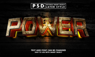 Power Editable Text Effect psd