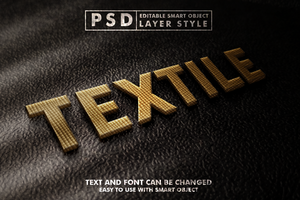 textile modifiable texte effet psd