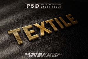 textil editable texto efecto psd