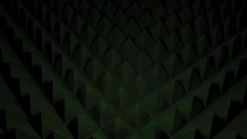 Background of pyramidal triangles on surface. Design. Surface with 3d pyramids like scales or needles. Background with triangular pyramids and sharp texture photo