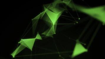 Abstract digital connection moving dots and lines. Motion. Technology background, network connection structure. photo