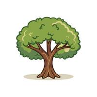 árbol con raíces vector ilustración