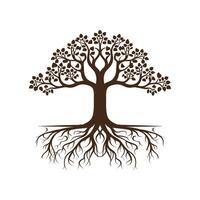 Tree with roots vector illustration