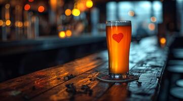 AI generated a beer on the night of valentines photo