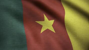 Cameroon national flag. Cameroon flag wiving animation photo