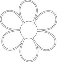 Flower drawing line decoration and design. vector